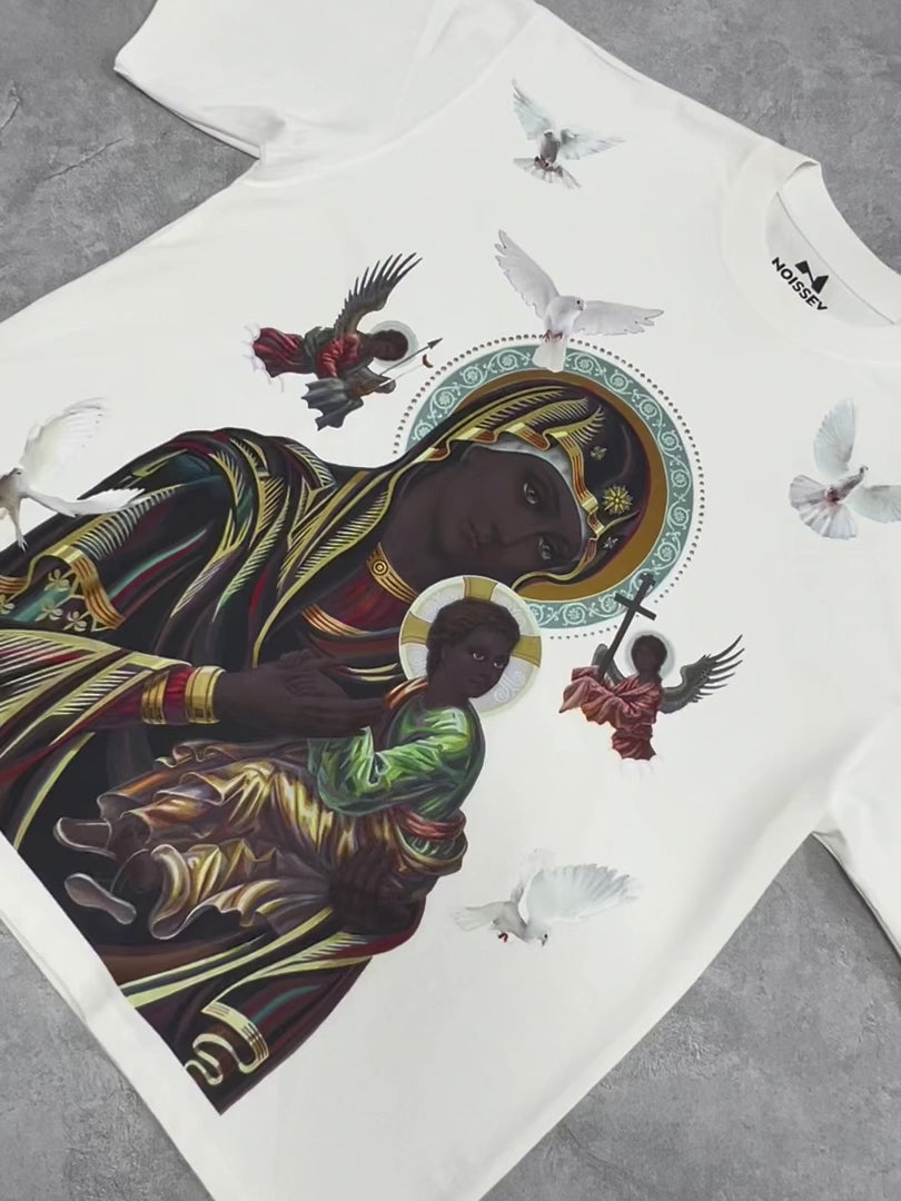 OBSTACLES & DANGERS© Black Madonna and Child white T-shirt