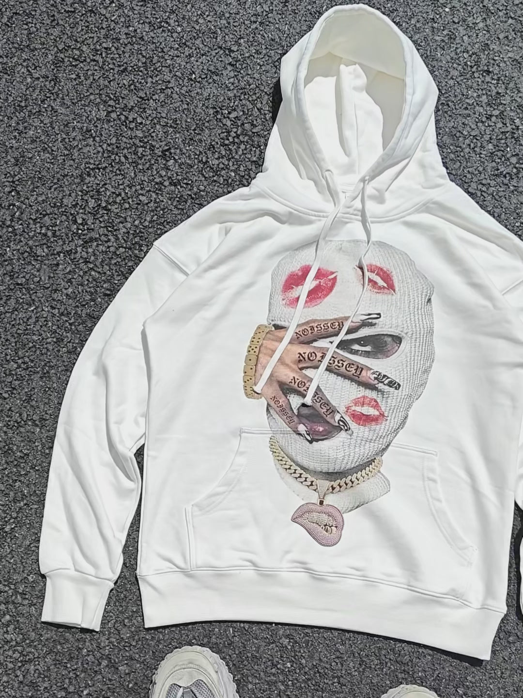 KISS White Mask Exclusive Print Hoodie