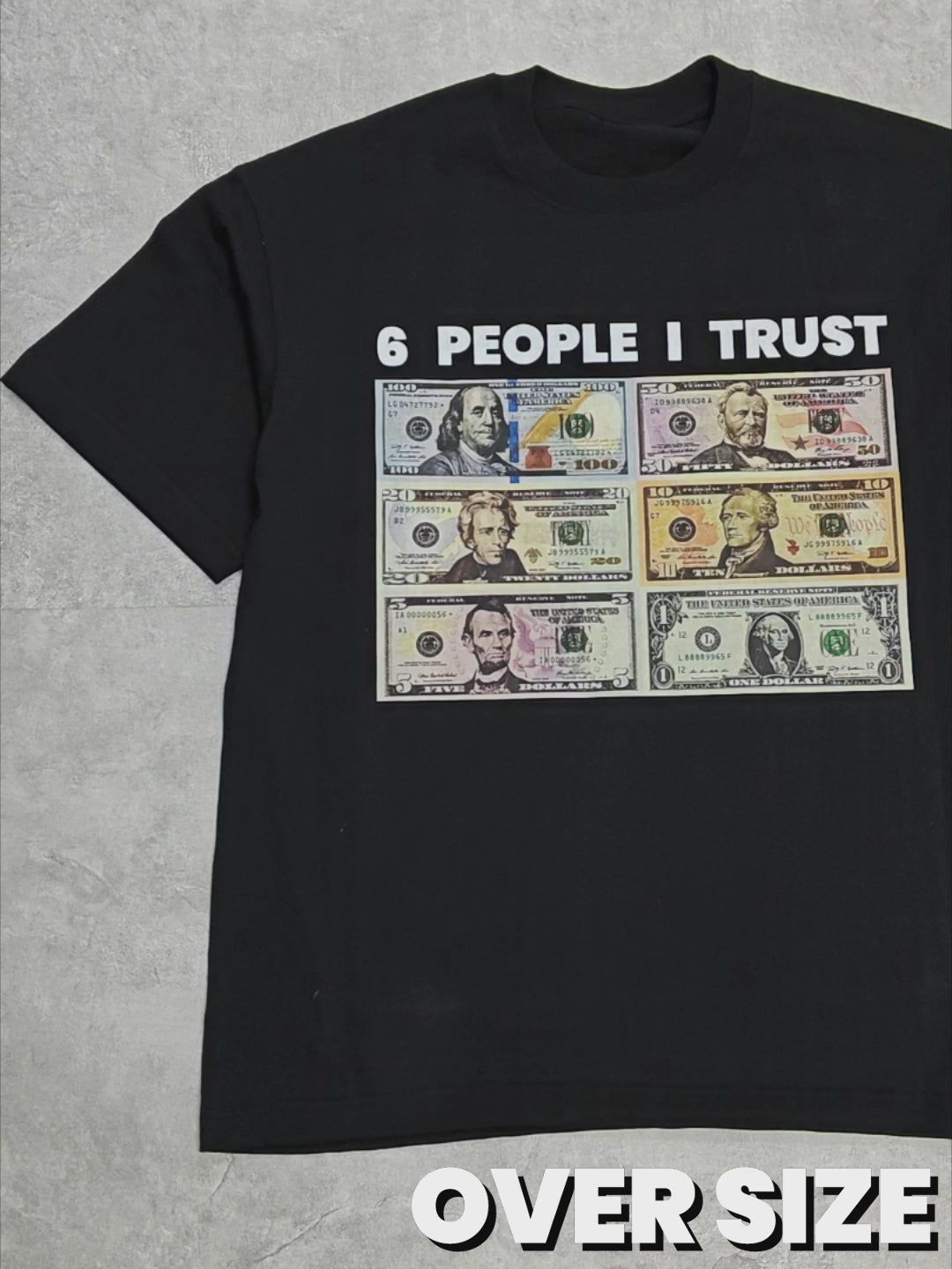 6 People I Trust Print T-shirt