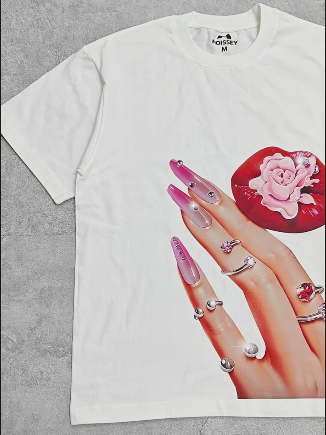 Lip Rose Print T-shirt