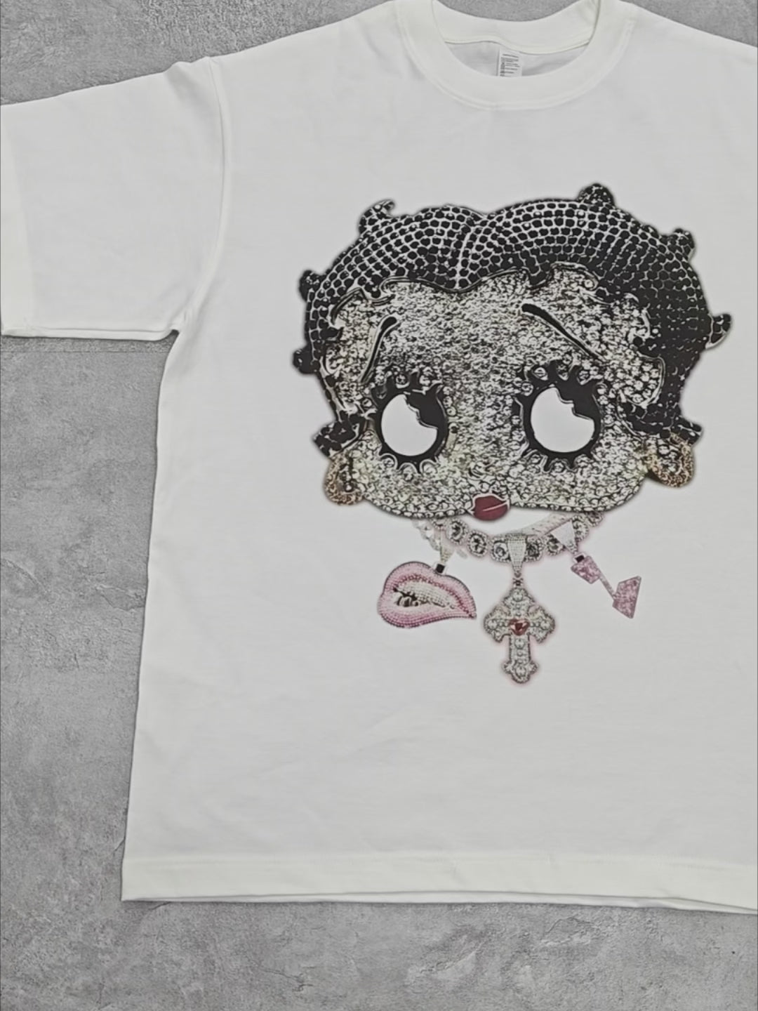 Black & White Diamond Betty Print T-Shirt