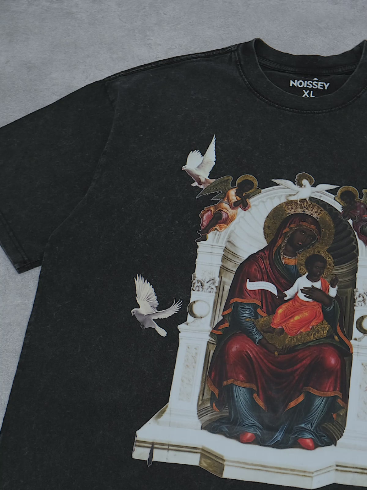 UNKNOWN ALLURE© Black Madonna and Child Mural 300g T-shirt