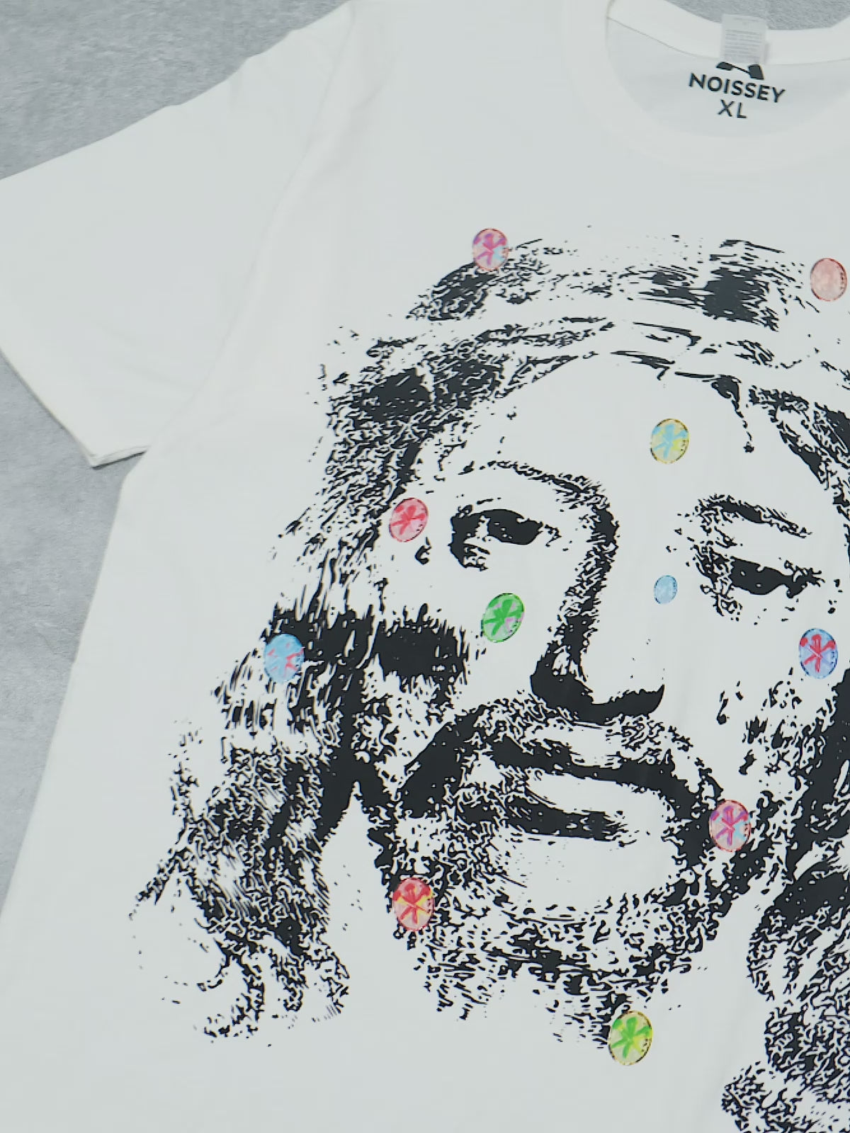 BOUNCE BACK© Jesus Painting Colorful Diamond Print T-shirt