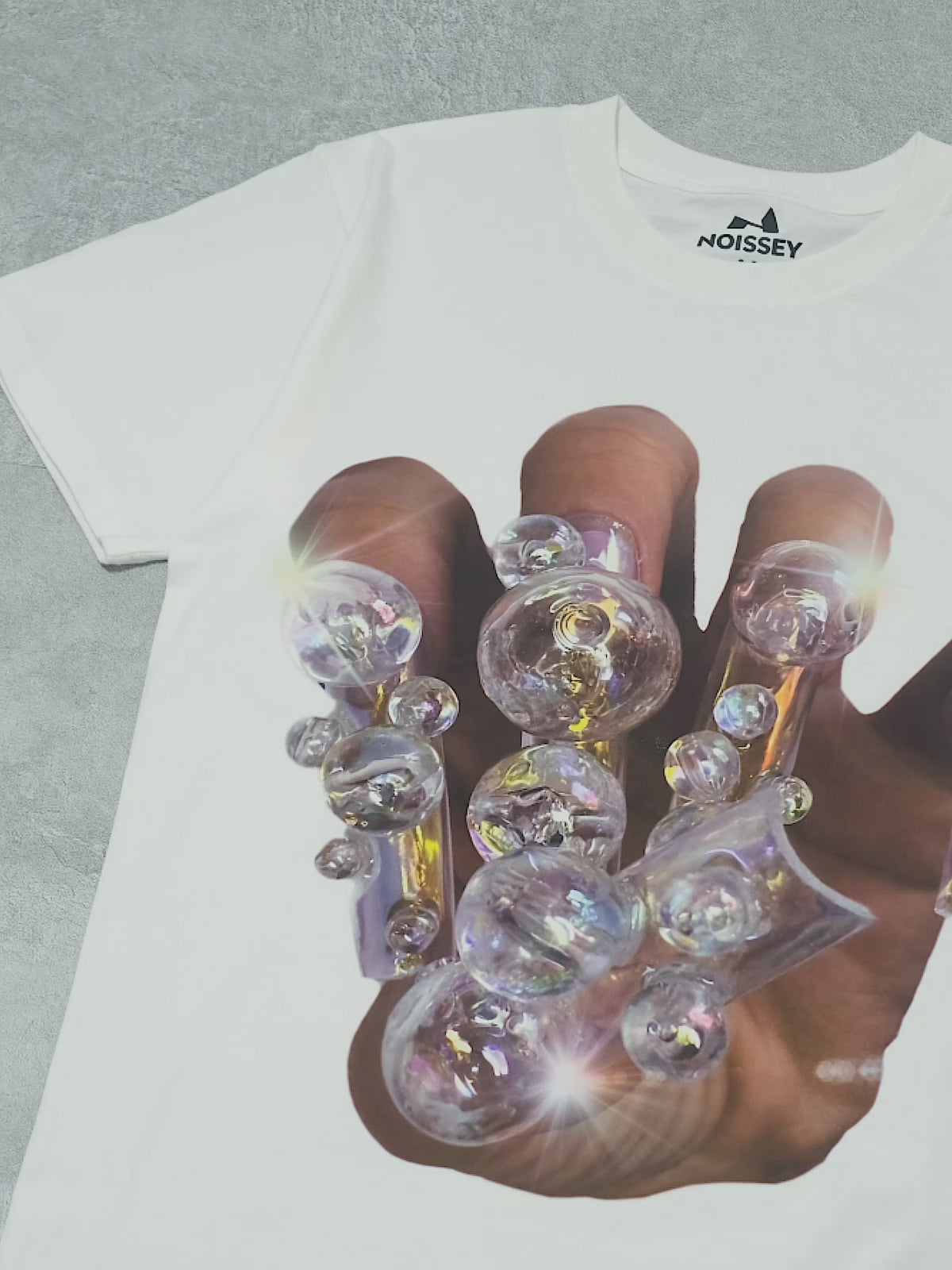 BOUNCE BACK© Crystal Bubble Nail Print T-shirt