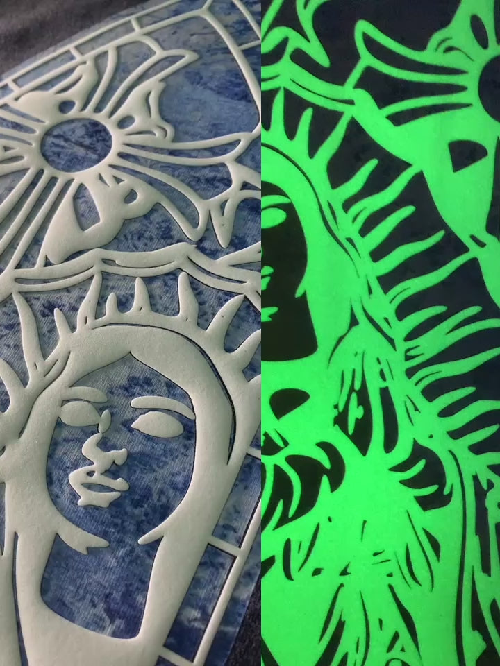 OBSTACLES & DANGERS© Original Night Glow Textured Stained Glass Long S NOISSEY