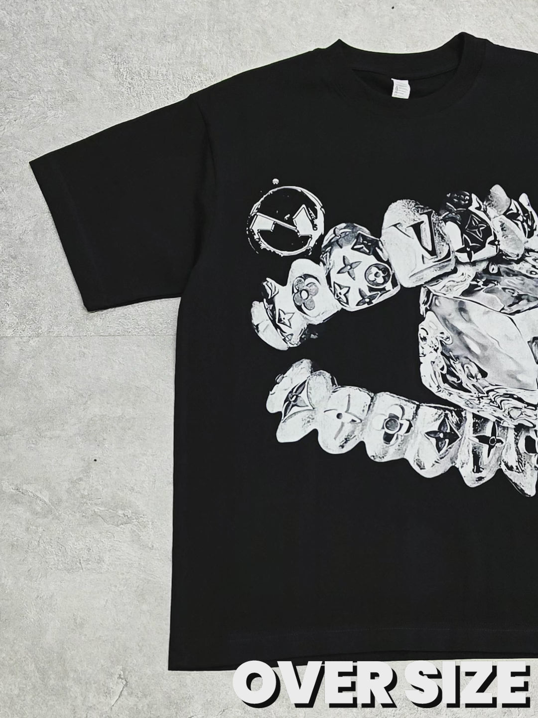 Liquid Metal Teeth and Ice Cube Art Print T-shirt