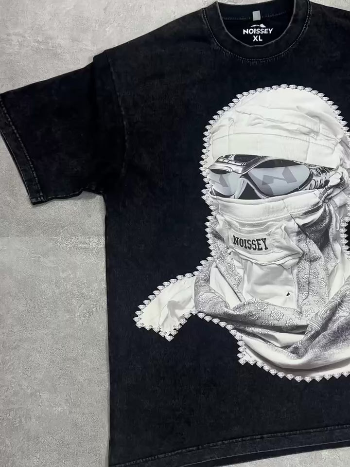 BOUNCE BACK© Desert Storm Shattered Collage Face Mask T-shirt