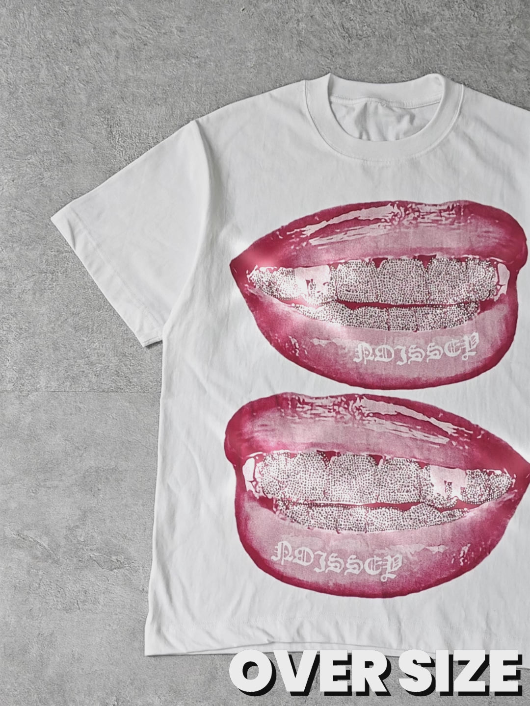 Glittering Diamond Grills Print T-Shirt