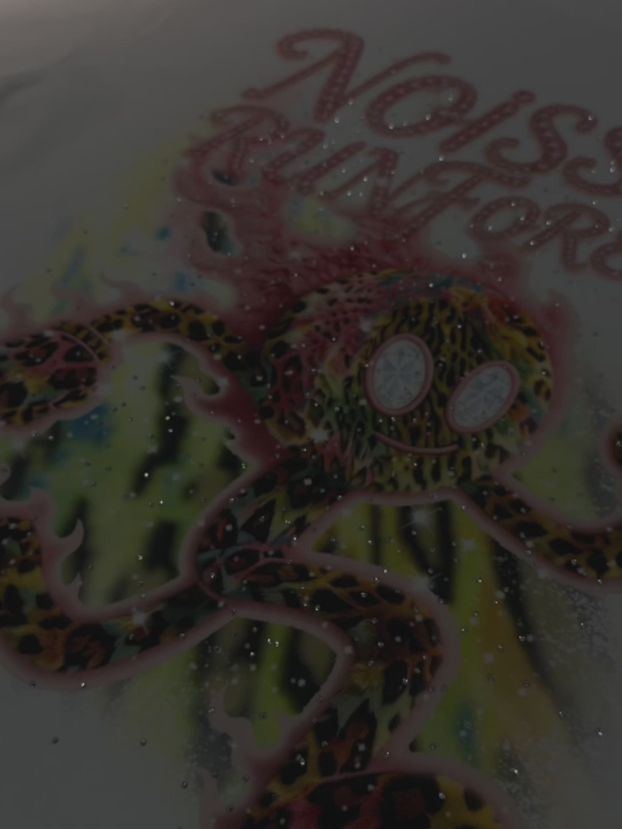 NOISSEY RUN FOREVER - LEOPARD FIREBALL PINK ICED OUT TEE