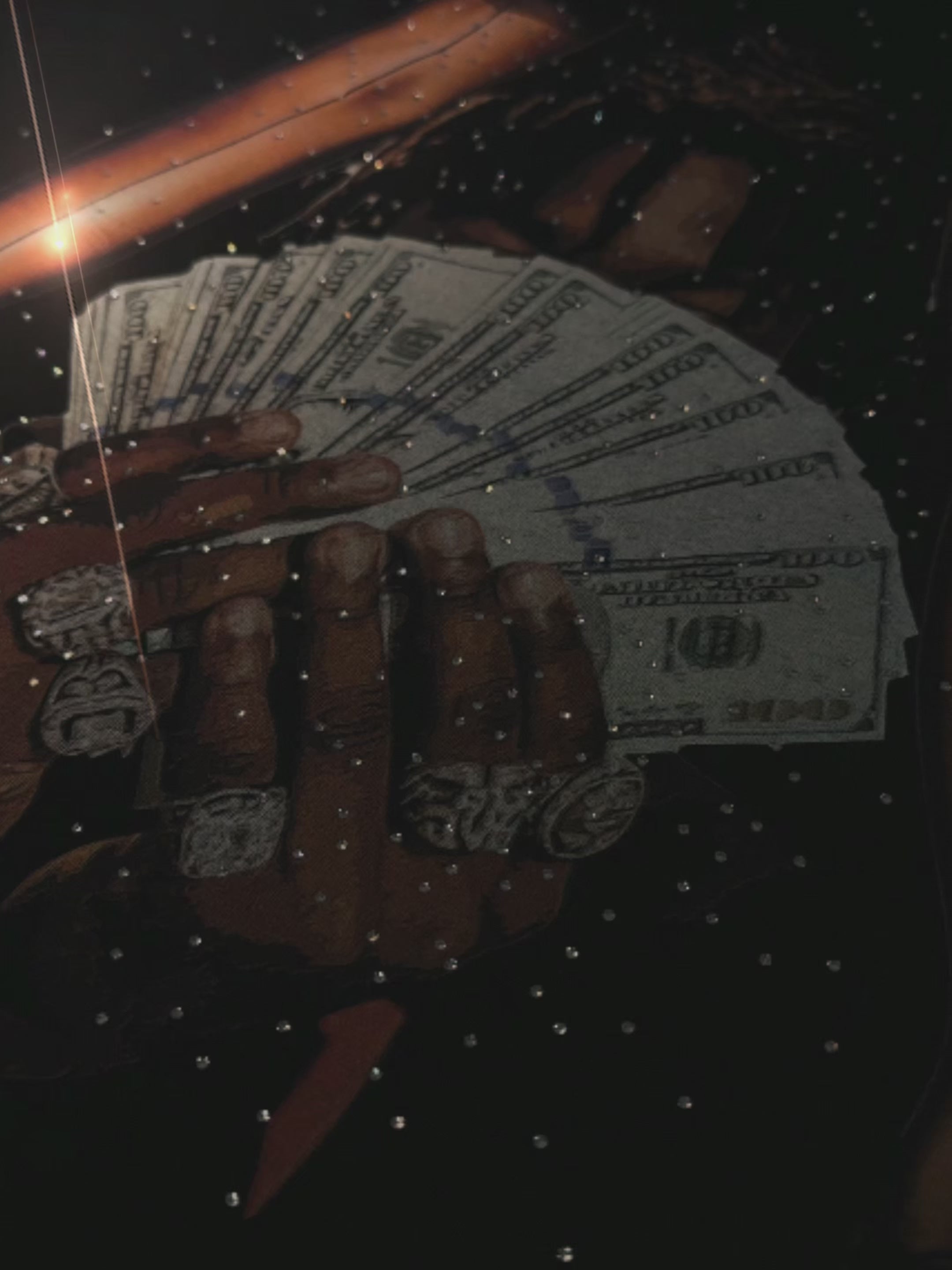 DIY Glitter Diamond "Have fun!" Graffiti Art Print Hip-Hop Streetwear T - Shirt