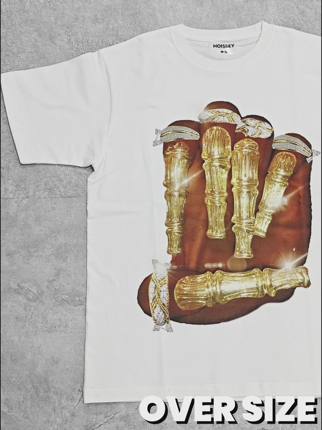 BOUNCE BACK© Golden Bone Nail Print T-shirt