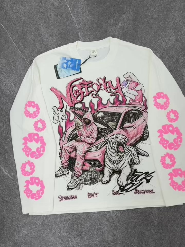 NOISSY Speeding Isn’t For Everyone Long Sleeve-White