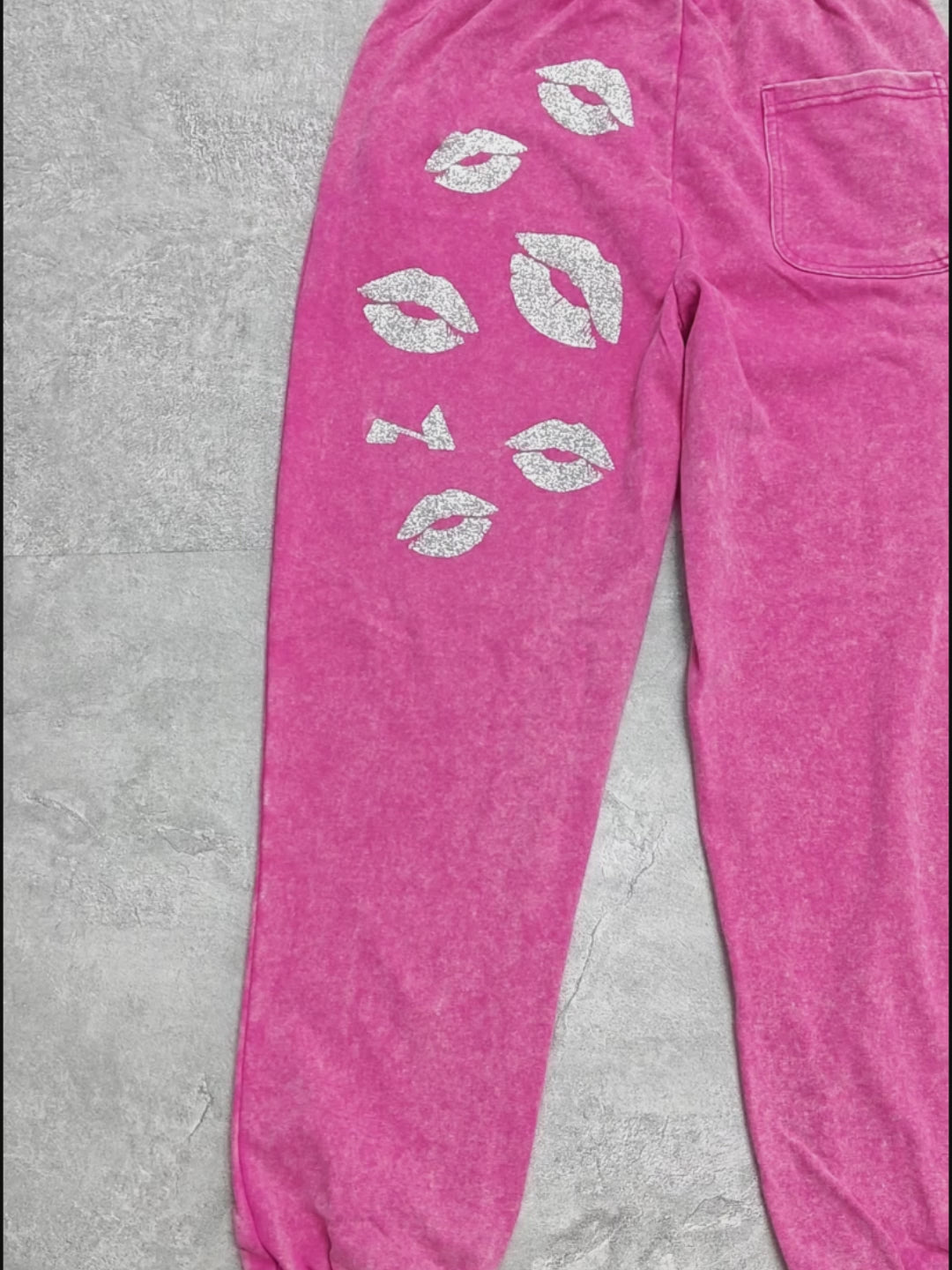 Sexy Lip Silver 370g Pink Washed Pants