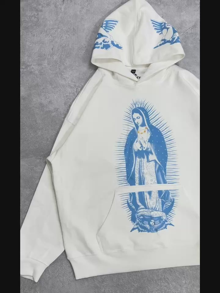 OBSTACLES & DANGERS©  500g Guadalupe print sweatshirt