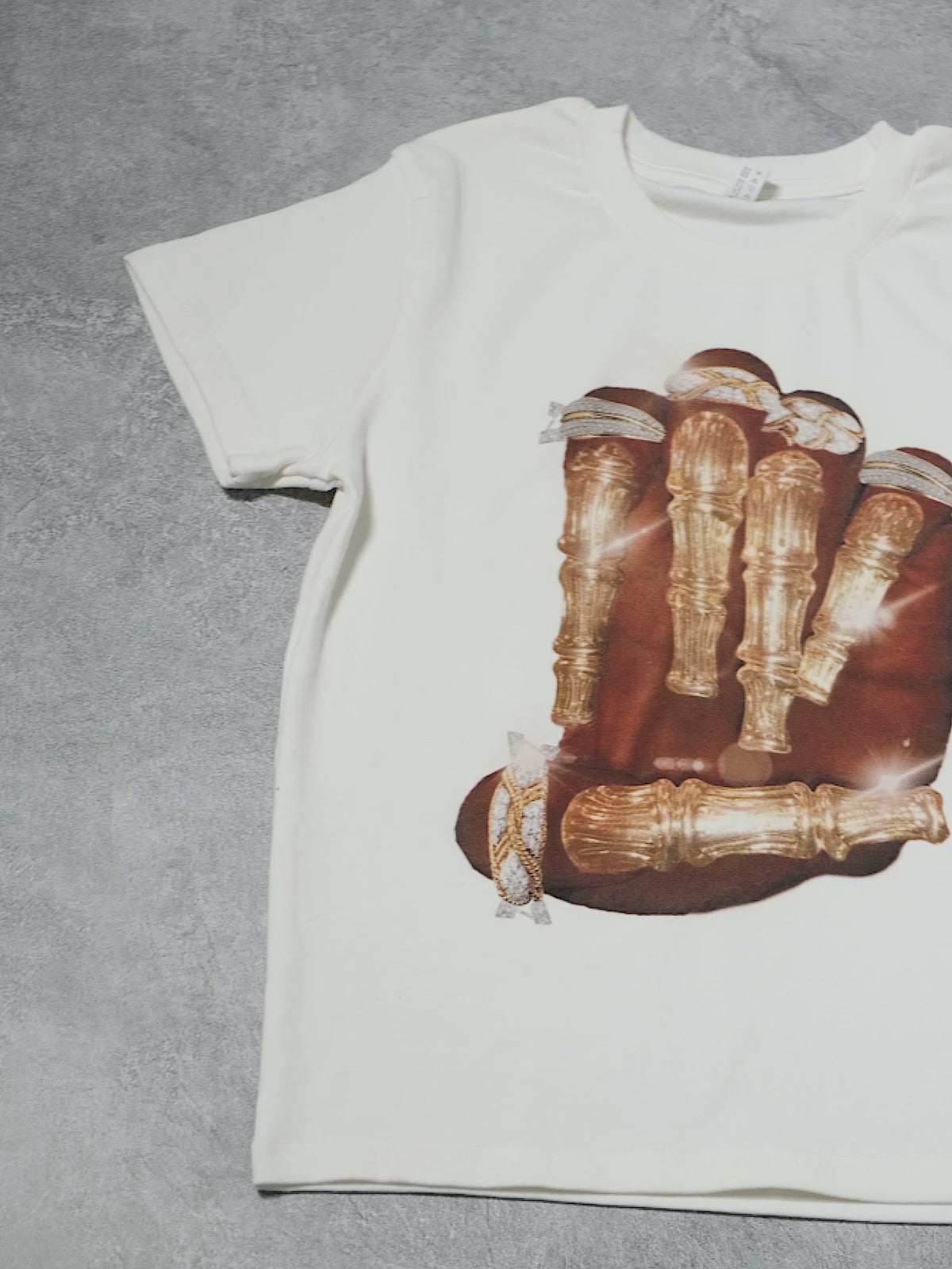 T-shirt bébé imprimé Golden Bone Nail