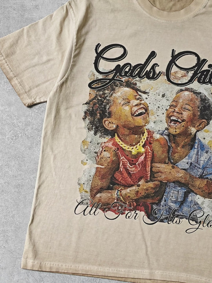 GOD'S CHILD Brown Gradient Print T-shirt – NOISSEY