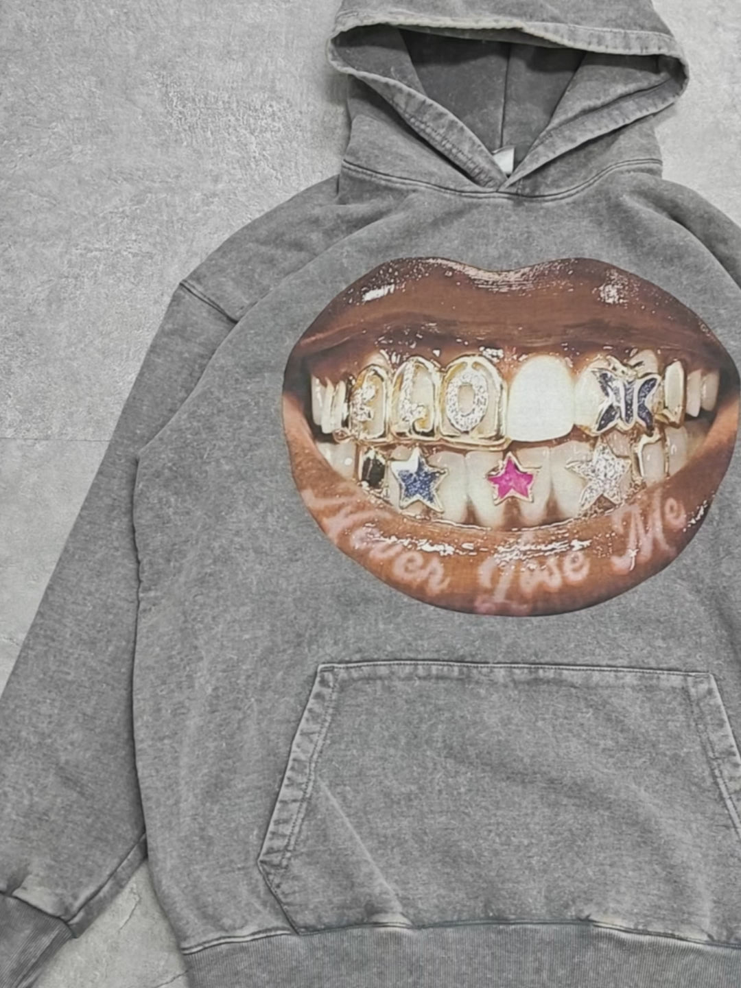 High quality Lip Teeth Sticker Art 425g Hoodie