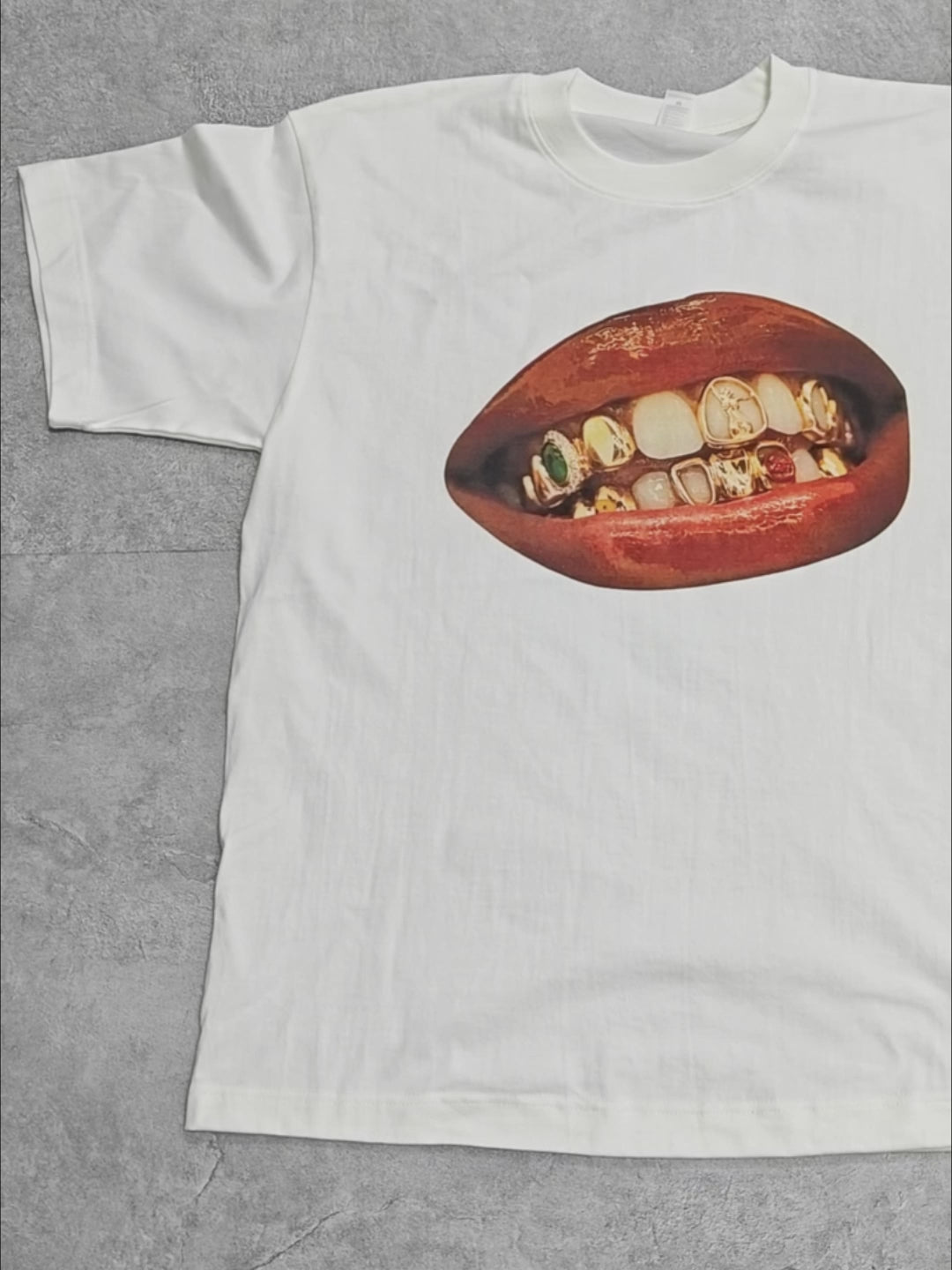 Sexy Lip Grills Print T-shirt