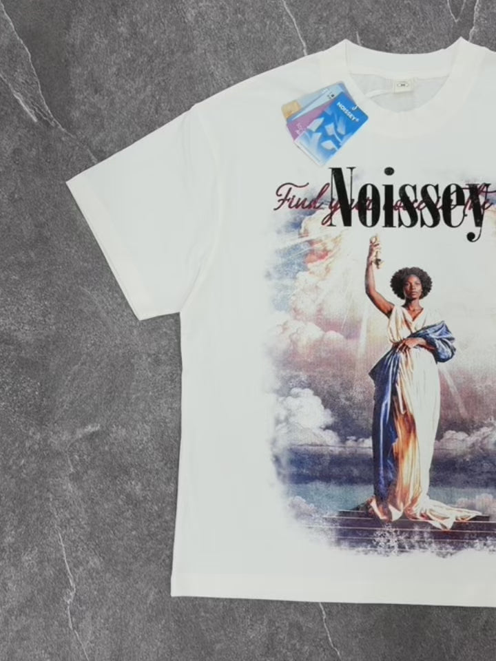 NOISSEY "FIND YOUR VOICE" CELESTIAL GODDESS VINTAGE ART PRINT T-SHIRT