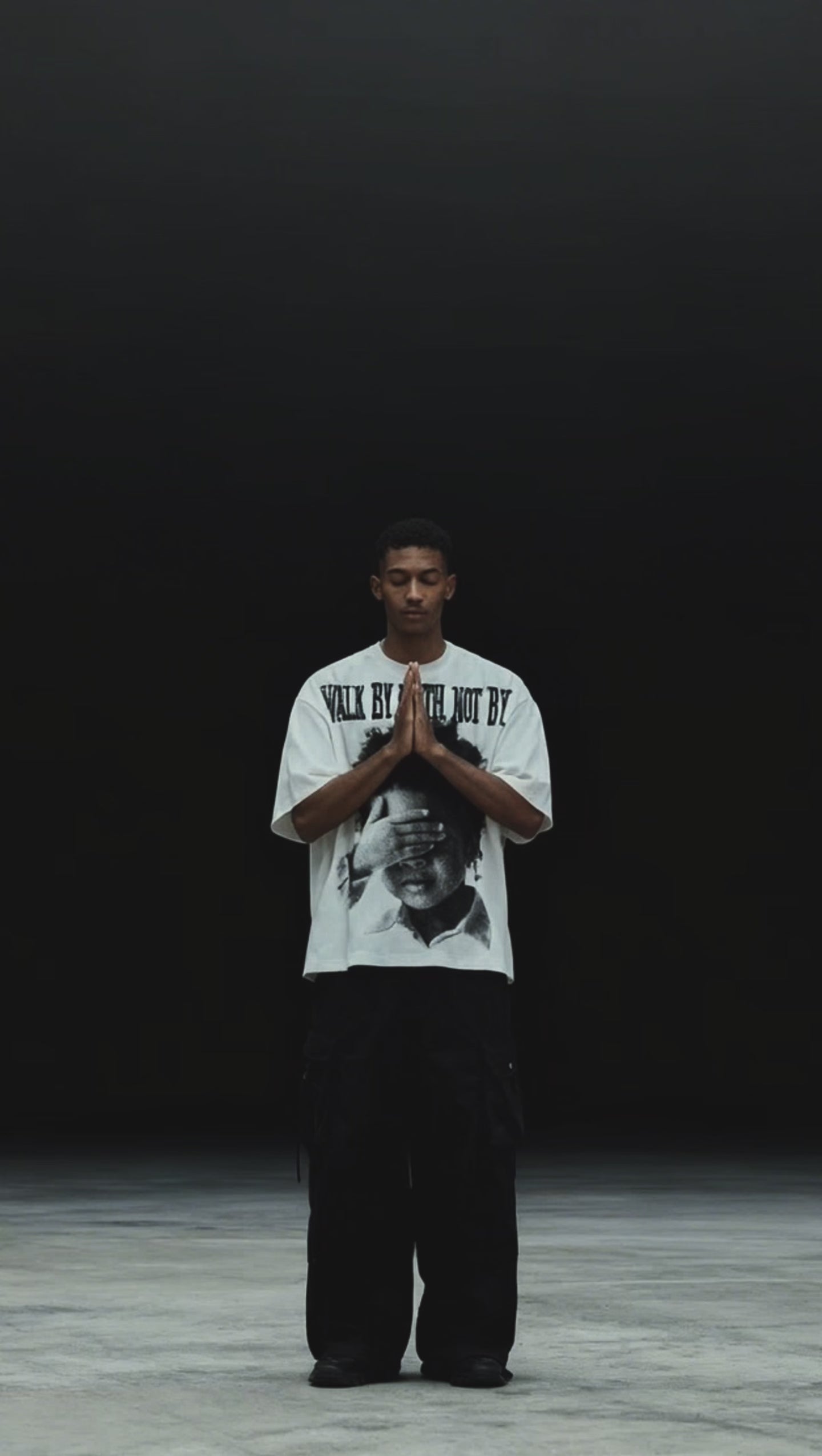 Boxy Oversized T-Shirt - Child Covering Eyes