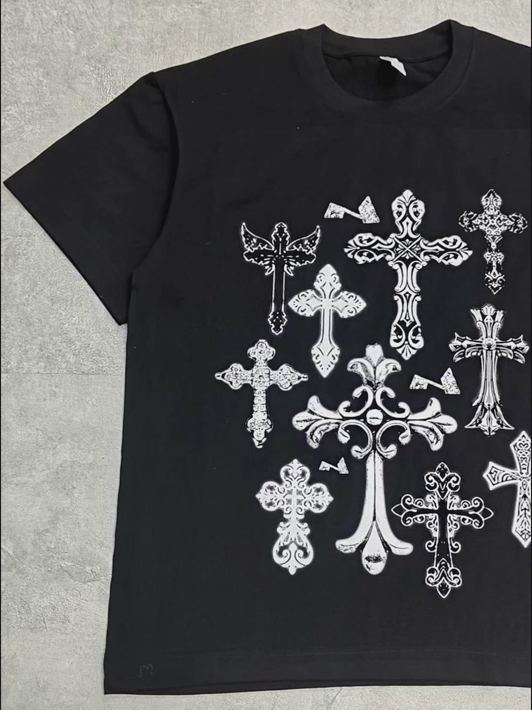 Iron Cross Diamond Printed T-shirt