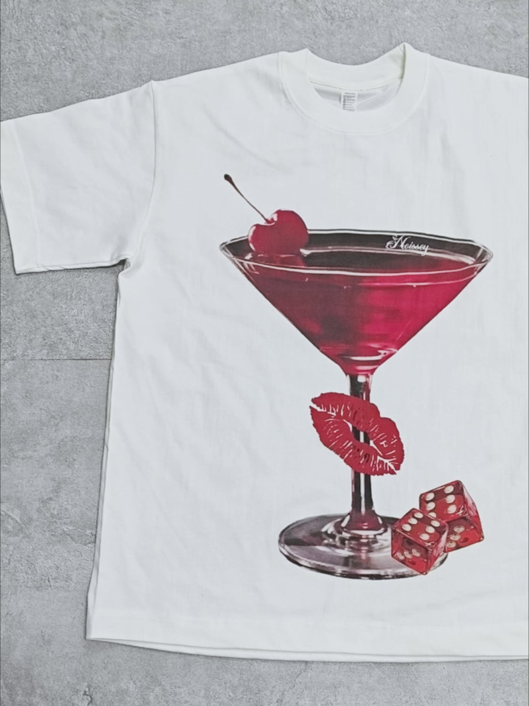 Seductive Night Cherry Goblet Print T-shirt