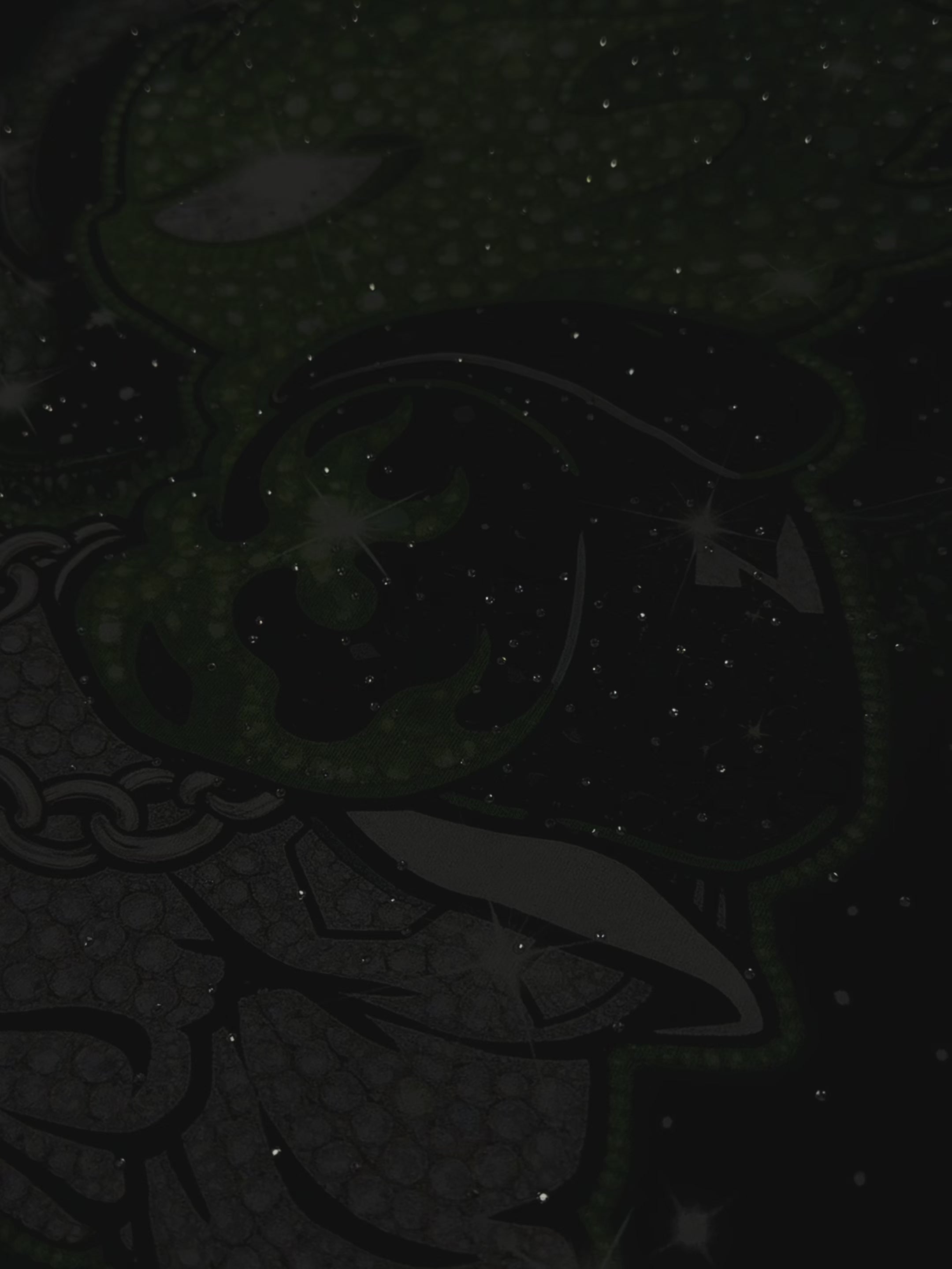 NOISSEY "RUN FOREVER" GREEN FLAME CRYSTAL FIGURE ART PRINT T-SHIRT