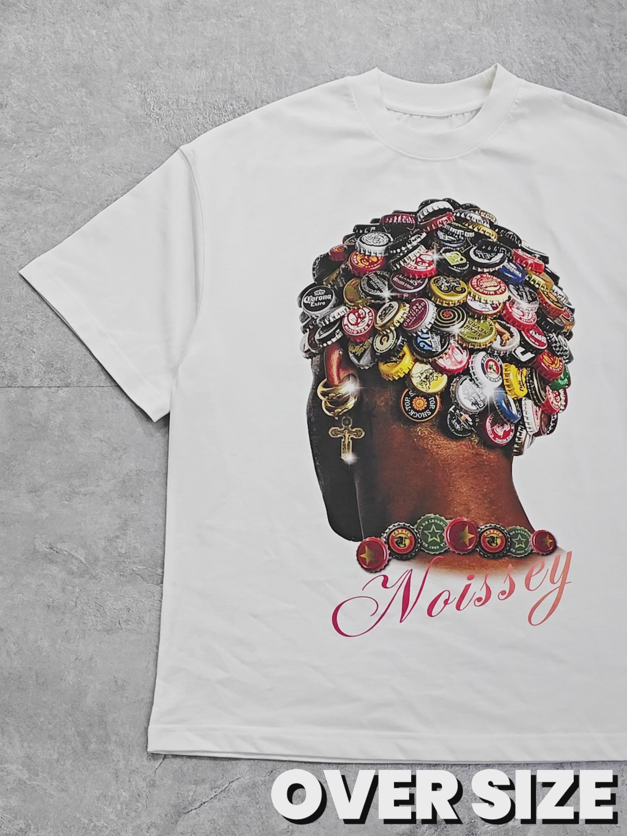 High quality Wild bottle top head print 310g T-shirt