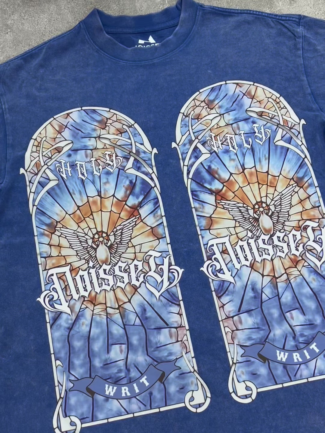 OBSTACLES & DANGERS© Ocean Blue Stained Glass T-Shirt