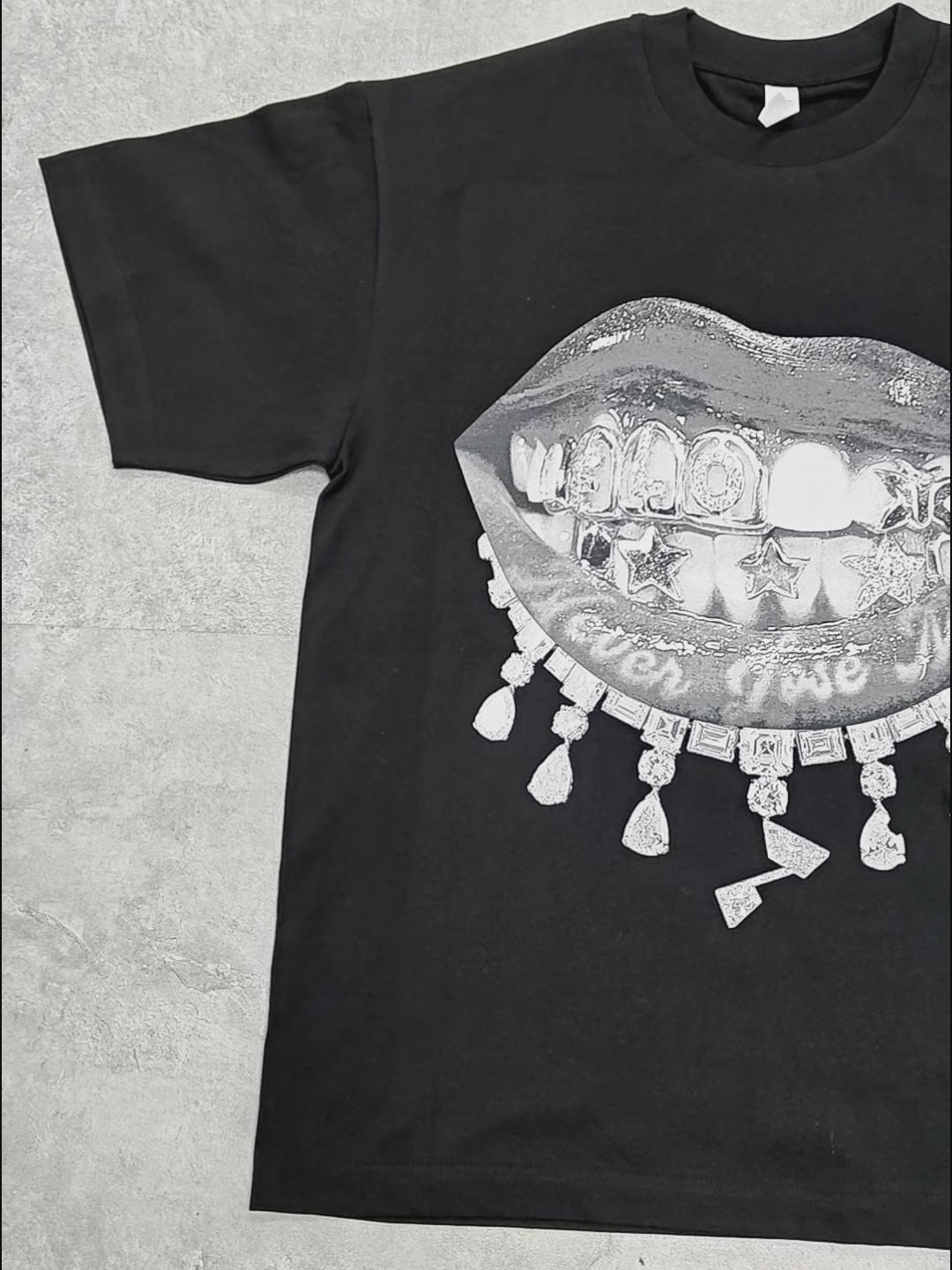 Glinting Grills & Diamonds Necklace T-Shirt