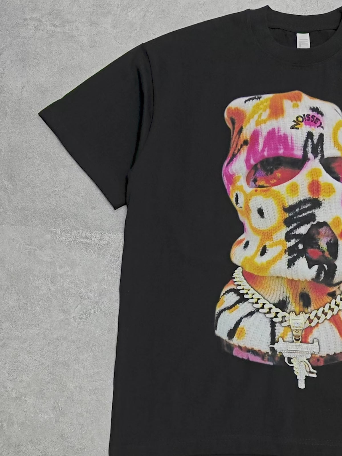 Colorful Graffiti Mask Print T-Shirt