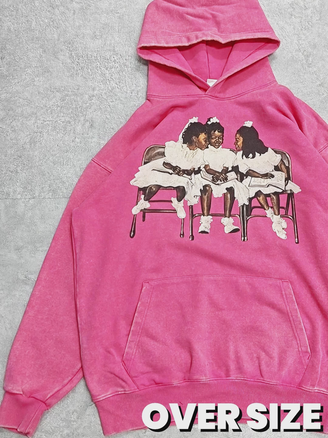 High Quality Laughing Black Girl Print 425g Hoodie