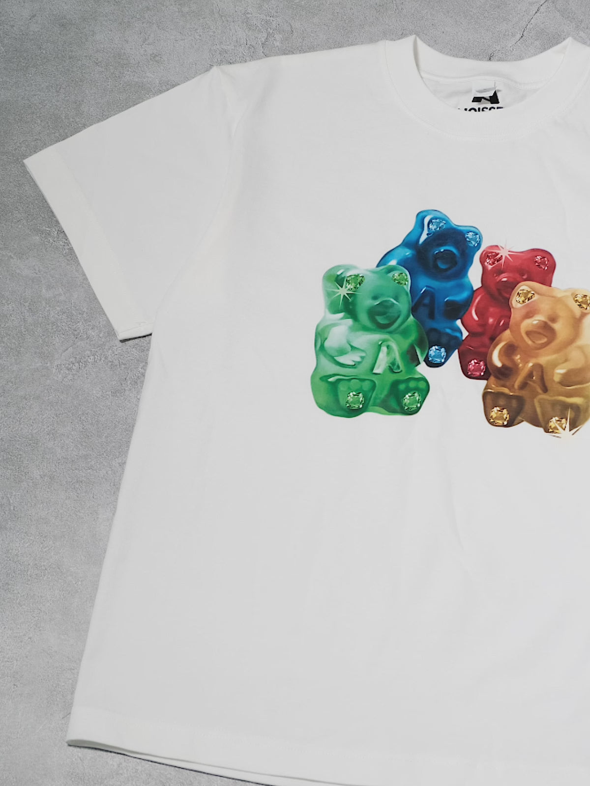 BOUNCE BACK© diamond-print Teddy Bear gummy T-shirt