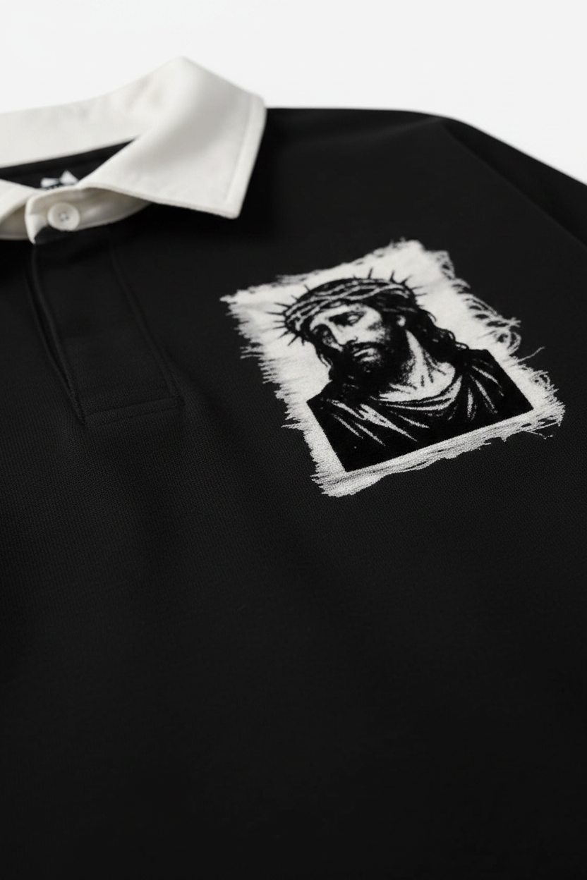 Shot 1 - Collar seam meets graphic