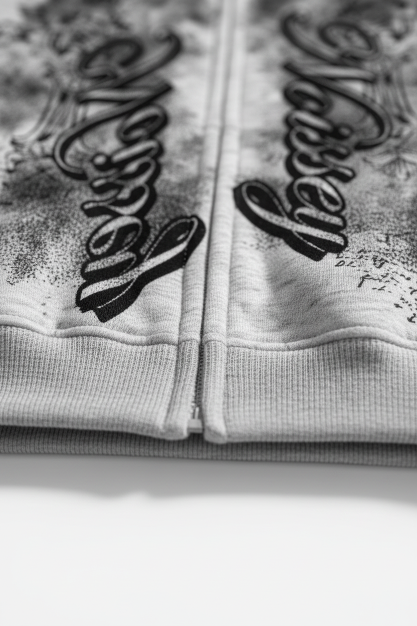 Shot 6 - Side seam print edge transition to unprinted fabric