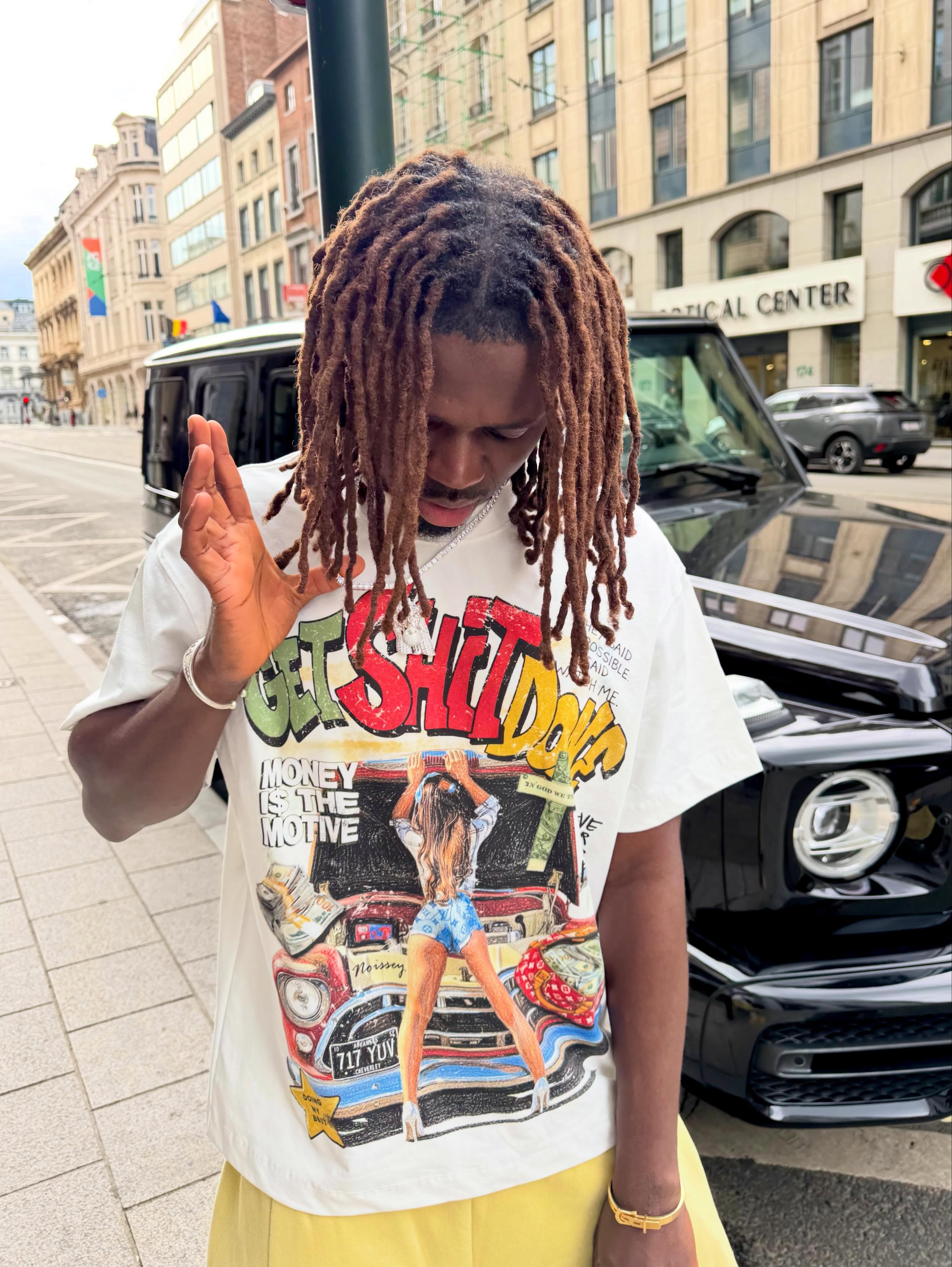 NOISSEY VINTAGE CARTOON STYLE "GET SHIT DONE"  GRAPHIC T-SHIRT