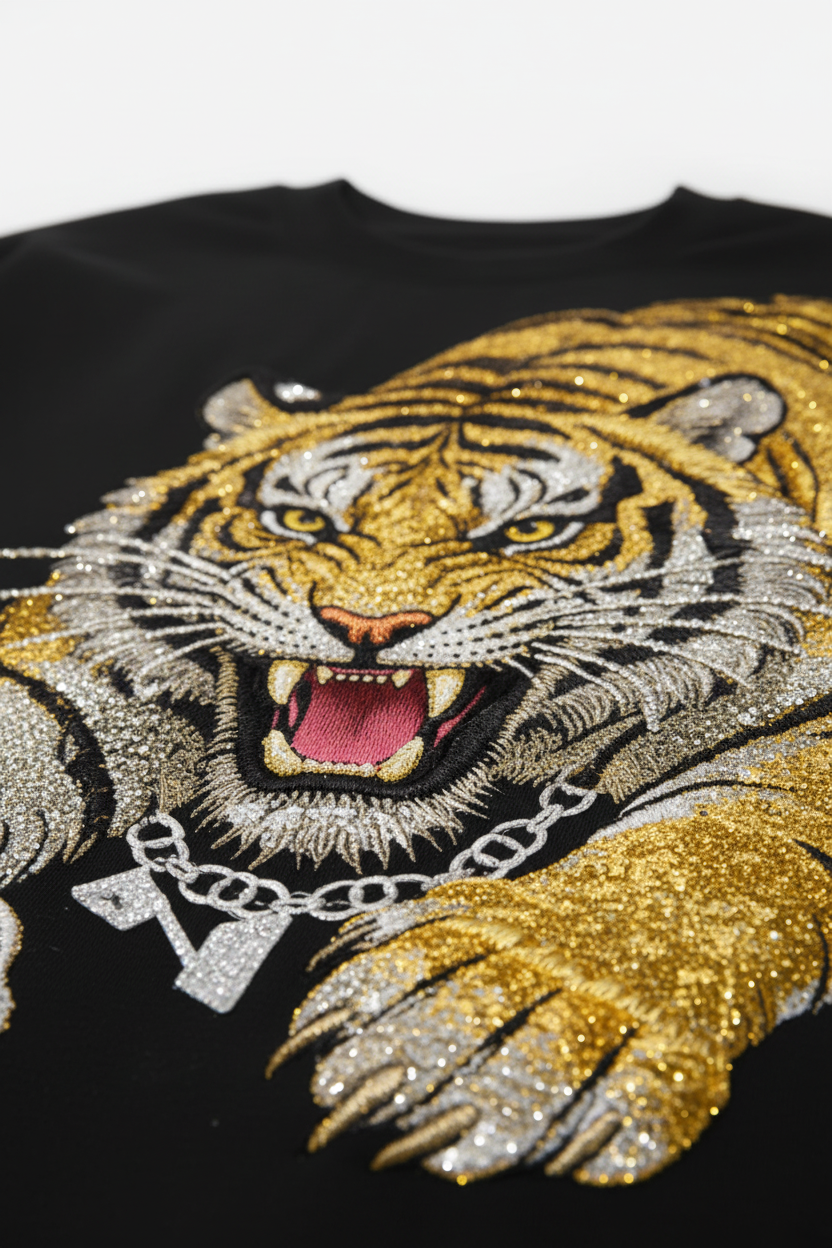 Tiger Embroidery Macro