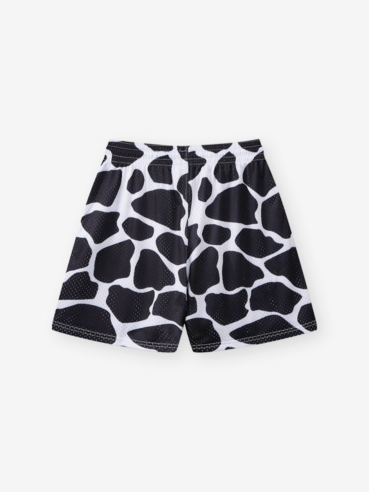 Giraffe pattern breathable sports shorts